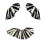 Gothic Layered Masquerades Collar-Schwarz-Weiß-Streifen 1