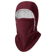 Outdoor-Sturmhaube aus warmem Fleece für Enthusiasten,-Burgund