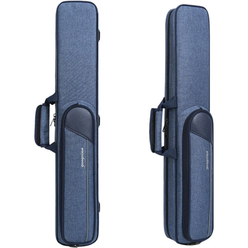 Billiard Cue Case With Shoulder Straps Oxford Cloth AntiScratch DustProof Spacious Blue 2