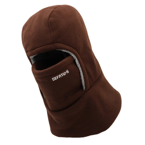 Bequemer Gesichtsmaskenhut, winddichter Gesichtsschutzhut-Kaffee