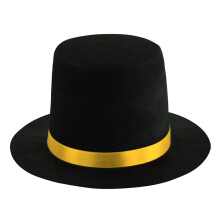 Unisex-Retro-Hut, Zauberhut,-Schwarzes Orangenband