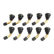 Tubeless Tire Bent Valve Stems 45Degree Copper With Cap For 113115mm Rim Hole Motorcycle Moped Scooter