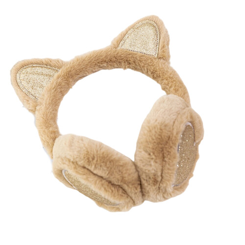 Practical Plush Ear Muffs Nonslip Grip Design Windproof-Camel