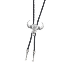 Collier de cravate Bolo de Cowboy occidental-K blanc ancien