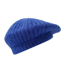Béret en laine douce et chaude, conception pratique et-bleu roi