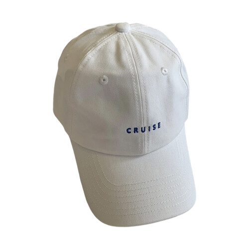 Chapeau réglable CRUISE tendance décor brodé confortable-Blanc