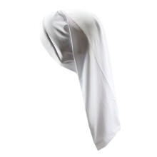 Casquette Dreadlock couleur unie Durag doublure respirante-Blanc