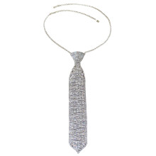 Cravate incrustée de strass, accessoire à la mode pour hommes et