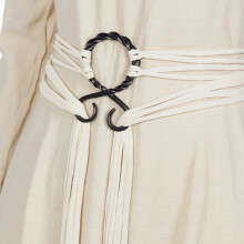 Theme Adjustable Waistband With Metallic Buckles For LARP-White