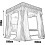 Mosquito Net Bed Canopy Double Layer with 4Pole Support, Lace Decor, Full Enclosure for King Bed 5