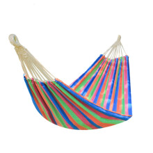 Adult Thick Canvas Hammock For Camping And Outdoor Swing Blue One Size
