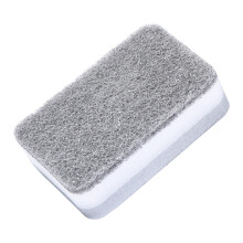 Esponja de limpeza dupla face para cozinha, esponja abrasiva que não risca, alternativa à escova de limpeza de panelas com estrutura espessa.