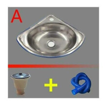 Versatile Corner Sink, Space-Saving Triangle Wash Basin with Stainless Steel Sink, Deepened Design for Minimal Water Splashing in Bathroom Sink Combo