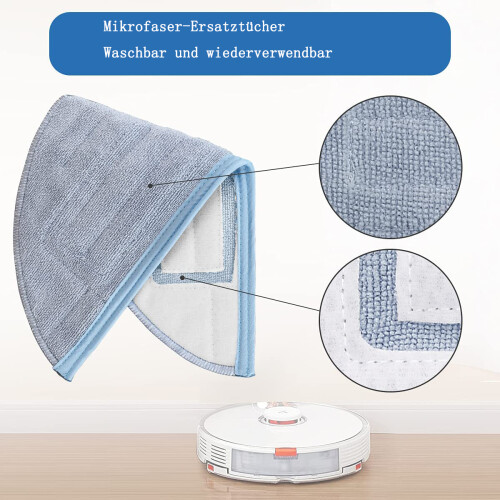 Fine mikrofibermopp-erstatningsputer for Roborock støvsugere 2