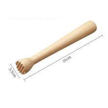 Das unverzichtbare Set für Mixologen: Holzstößel und Edelstahllöffel, einzigartiger Griff in Form eines Bowlingkegels für hervorragenden Komfort