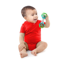Flexible, biegsame Babyrassel, Spielzeug zur Förderung der Feinmotorik und des Tastsinns bei Neugeborenen, aus ungiftigem Material, farbenfrohes