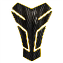 Motorcycle Tank Pad Protector Case 3D Sticker Gas Tank Decal Gas Oil Fuel Decal Gold Frame