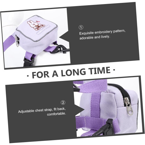 West Leash Cat retractable pet harness cable tree polyester purple violet 2