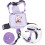 West Leash Cat retractable pet harness cable tree polyester purple violet 2