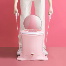 Manual Spin Dryer with Speed Hand Crank Laundry Dehydrator for Camping Dorms Apartments Pink