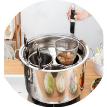 Noodle pots, stainless steel noodle cooker insert set with sieve basket, 4 holes