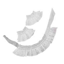 Fashionable Two Piece Lace Arm Sleeves With Detachable-White