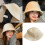 Wide Border Cotton Weave Bucket Hat Sun Protective Thin-Black M 3