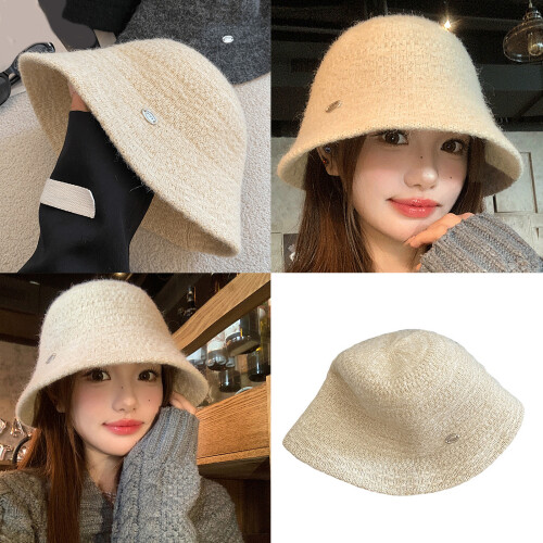 Wide Border Cotton Weave Bucket Hat Sun Protective Thin-Black M 2