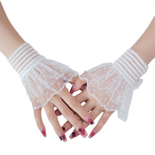 Modifiable Trim Gloves Photography Addition Soft-White