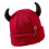 Chapeau tissé texturé, épingle de sûreté nerveuse,-Rouge 1