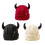 Chapeau tissé texturé, épingle de sûreté nerveuse,-Rouge 2