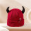 Chapeau tissé texturé, épingle de sûreté nerveuse,-Rouge 7
