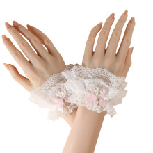 Couverture de bras élégante en dentelle, manches-Rose