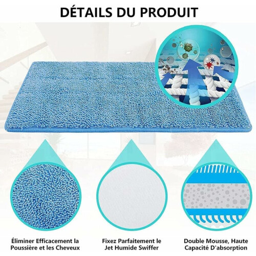 Reusable Microfiber Spray Mop Heads, Universal Compatibility for Wet/Dry Mops, Easy To Use and Eco-Friendly Cleaning Solution 1
