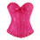Slimming Waist Trainer Corset Breathable Polyester-rose red M 1