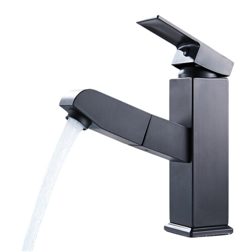 Matte Black Bathroom Sink Faucet, Ergonomic Design Ensuring Ease of Use, Durable After Repeated Testing, Three Water Flow Modes for Flexibility, Pull