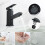 Matte Black Bathroom Sink Faucet, Ergonomic Design Ensuring Ease of Use, Durable After Repeated Testing, Three Water Flow Modes for Flexibility, Pull 5
