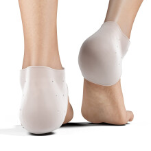 Siliconen hielbeschermers, gel hielcups voor verlichting van plantaire fasciitis, ademend ontwerp, ultrazachte siliconen inzetstukken, schokabsorptie