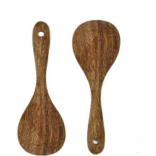 Natural Wood Mixing And Serving Tool, Wooden Rice Paddle With Ergonomic Design, Solid Wood Spoon With Heat-resistant And Moisture-resistant Surface,
