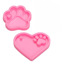 Moldes de silicona para llaveros, silicona flexible de varias formas para placas de identificación de perros, arcilla polimérica, reutilizables y