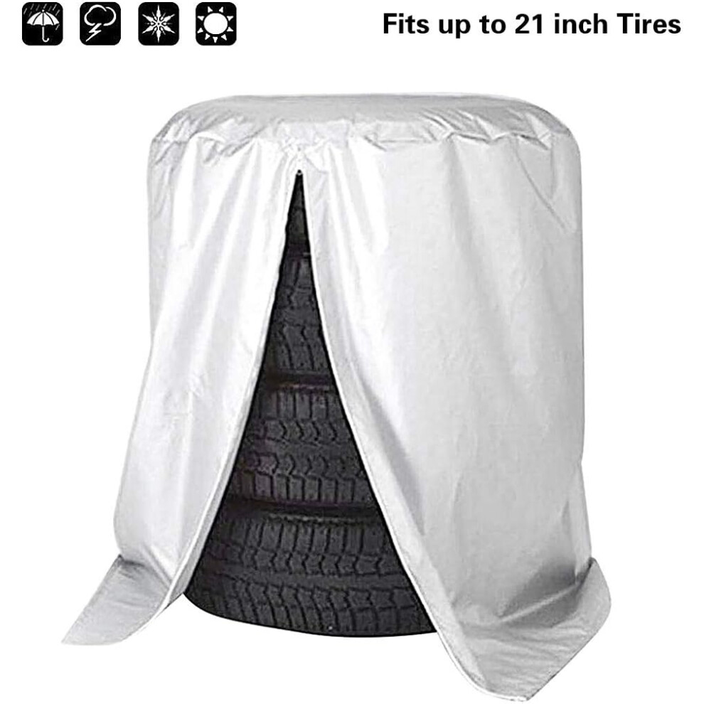 Durable Oxford Polyester Fabric Tire Stack Cover, Effortless Installation For Quick Storage Of Rvs, Trailers, Cars, And Trucks (1) 9128293596657