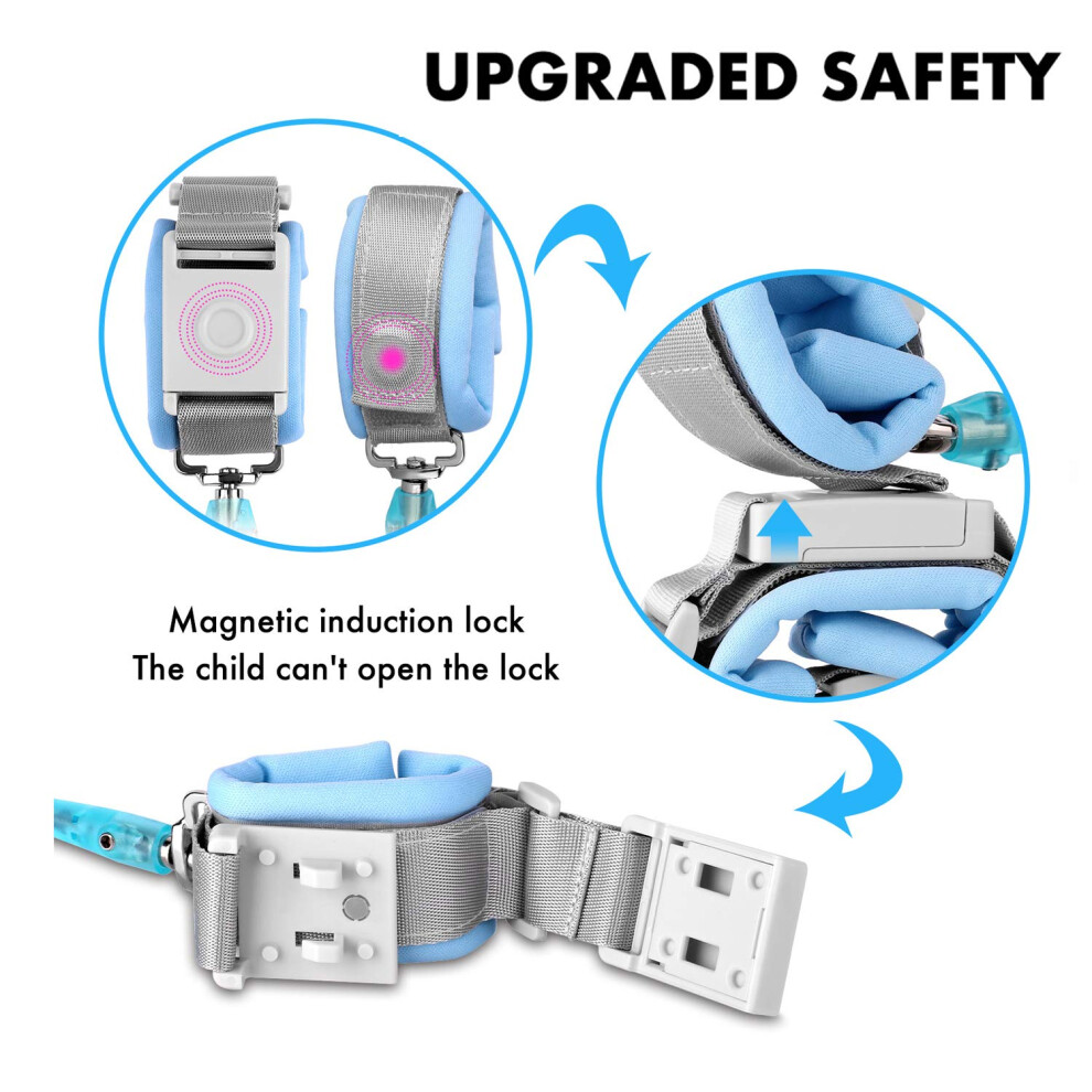 Safety Companion: Anti Lost Wrist Link For Adventurous Toddlers, Kid-Proof Lock Ensures Unmatched Security, Soft Organic Cotton Comfort For Long