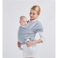 Portabebés de anillas suave y ajustable para recién nacidos y niños pequeños, portabebés ergonómico de hasta 16 kg, tejido transpirable para