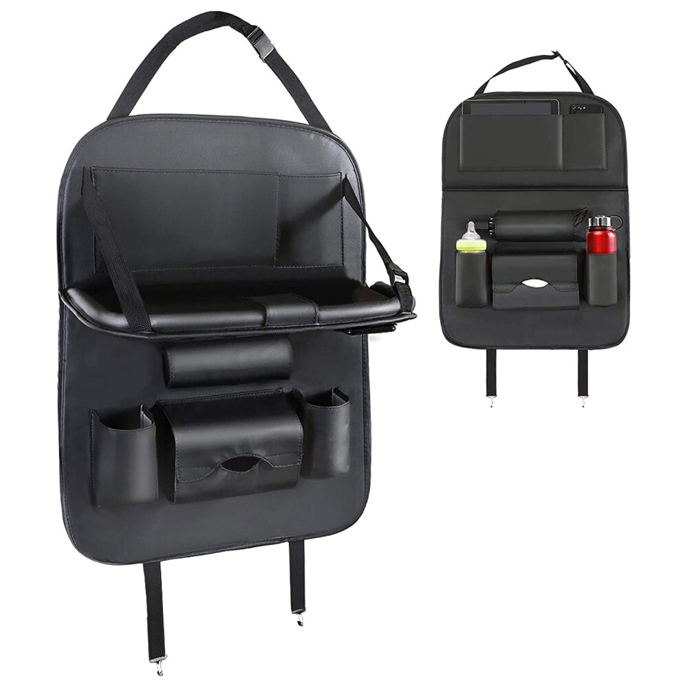 Collapsible Trash Can And Automotive Seat Back Organizer, Waterproof Performance Backseat Protector With Large Capacity Storage For Multi-Functional 9128293452182