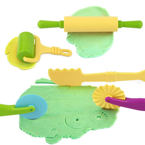 Strumenti per la plastilina fantasiosa per bambini piccoli, include 20 pezzi multicolore, la plastica atossica garantisce la sicurezza, ottimo per 2