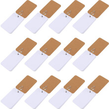 Cartões de memorização em branco para projetos artísticos, papel kraft resistente com cantos arredondados para maior segurança, pacote com 12