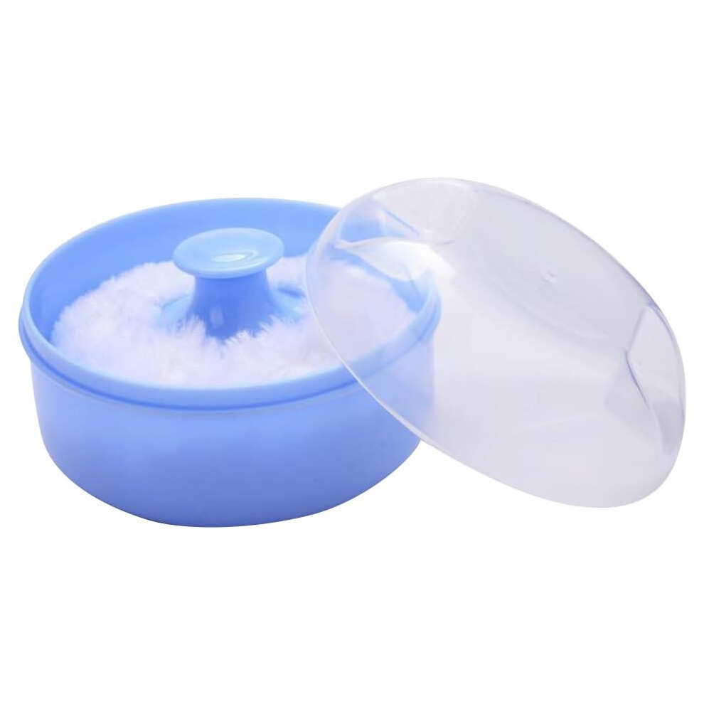 Blue Hygienic Design Cosmetic Powder Puff, Travel Cosmetics Container For Home Use, Baby Care With Smooth Skin Application (Blue)