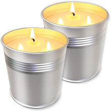 Citronella Candles For Outdoor Indoor Use, Clean Smokeless Burning Promises An Uninterrupted Experience, Stylish Silver Tinplate Design Elevates Any