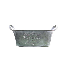Metal Hanging Plant Pot with Iron Flower Holder for Balcony Fence Garden Indoor Outdoor Display