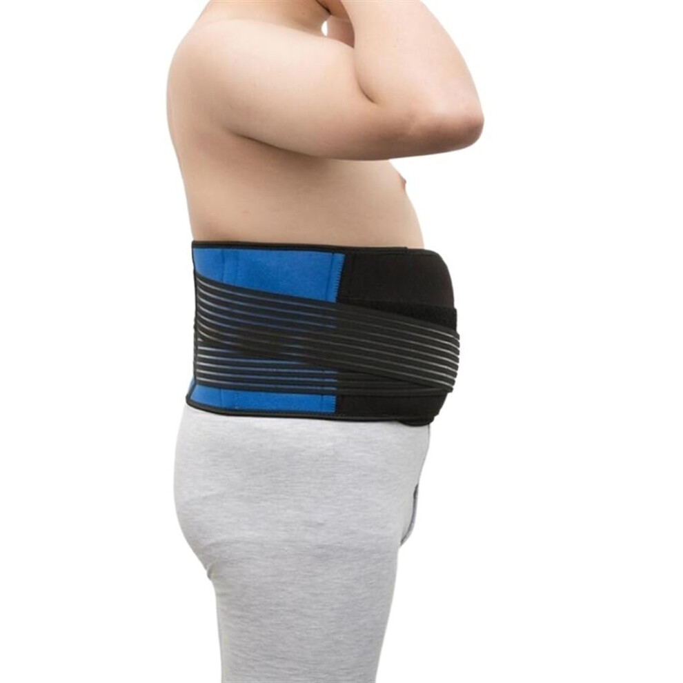 Blue Lower Back Support Belt S6xl Adjustable Lumbar Spine Decompression Brace For Back Pain Relief M